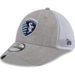 men8217s sporting kansas city new era heather graywhite 39thirty trucker flex hat | Inter Miami CF Jerseys, Hats, and MLS Fan Gear
