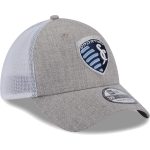 men8217s sporting kansas city new era heather graywhite 39thirty trucker flex hat | Inter Miami CF Jerseys, Hats, and MLS Fan Gear