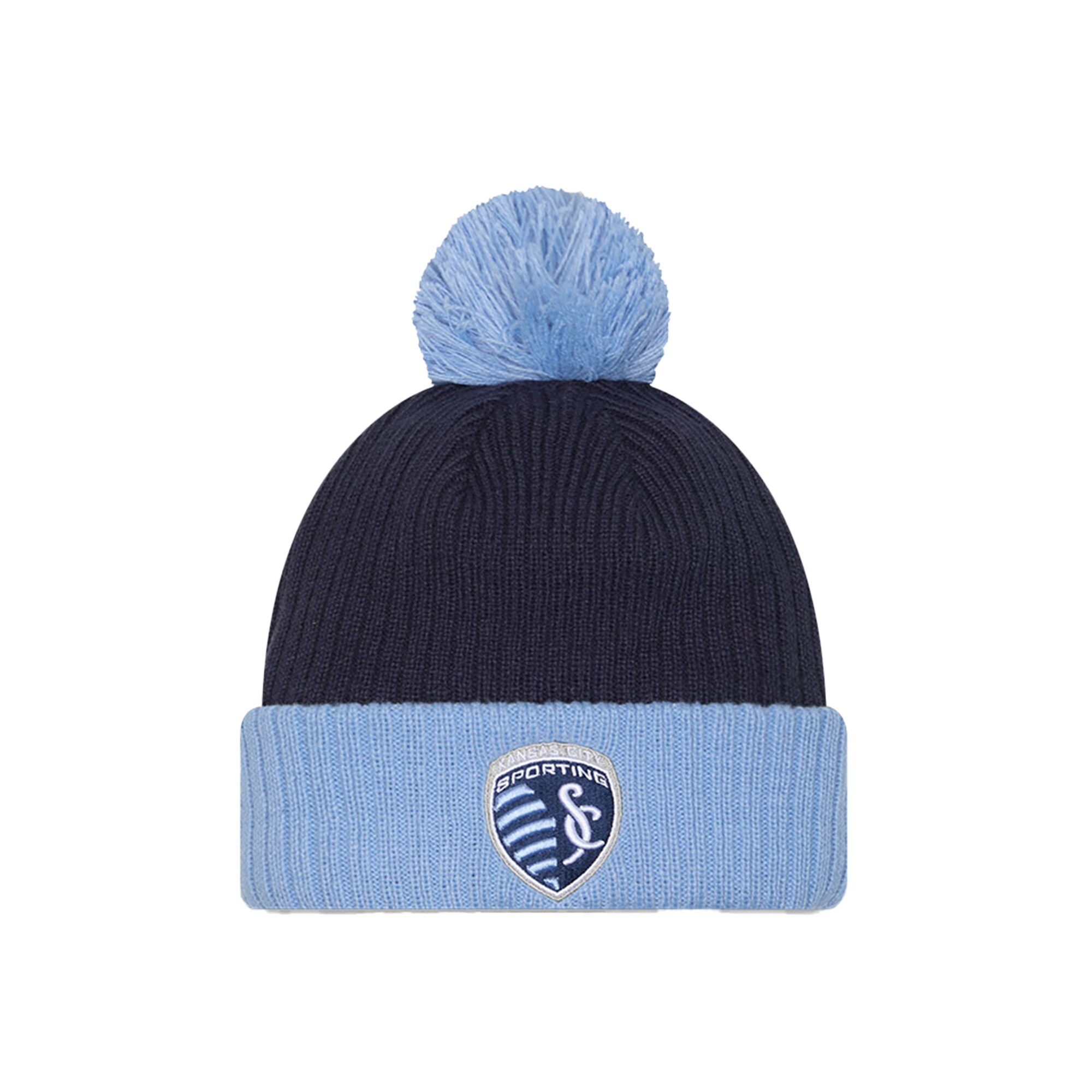 men8217s sporting kansas city new era light blue 2025 jersey hook cuffed knit hat with pom | Inter Miami CF Jerseys, Hats, and MLS Fan Gear