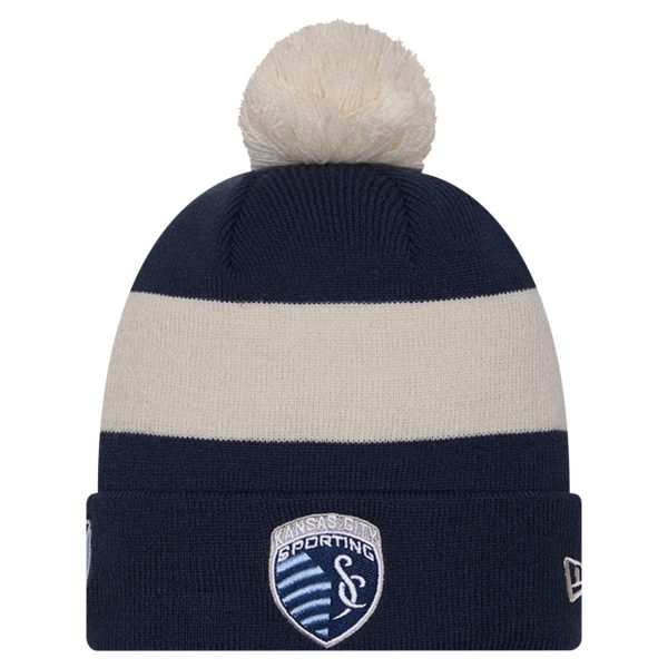 men8217s sporting kansas city new era navy 2024 kick off collection cuffed knit hat with pom | Inter Miami CF Jerseys, Hats, and MLS Fan Gear