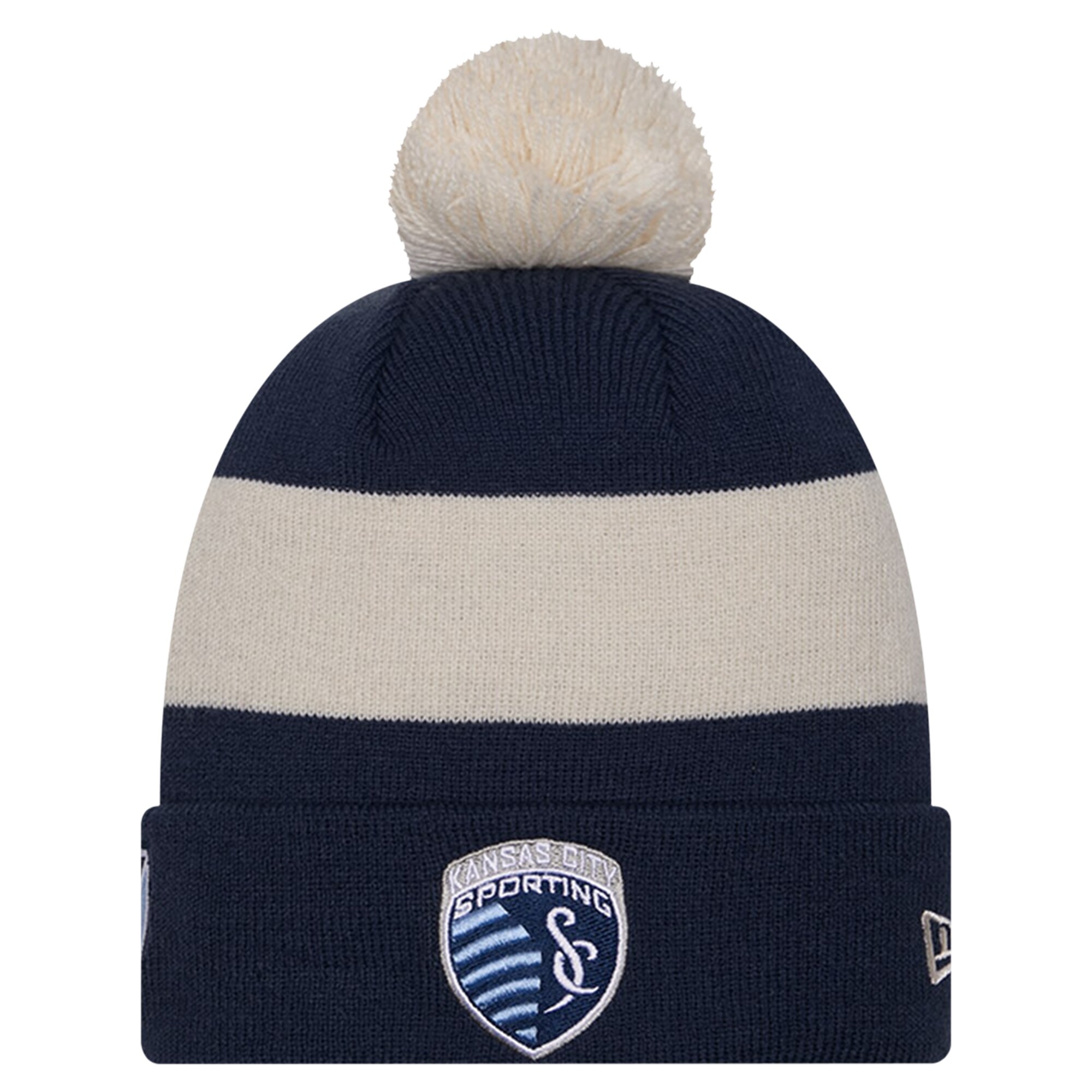 men8217s sporting kansas city new era navy 2024 kick off collection cuffed knit hat with pom | Inter Miami CF Jerseys, Hats, and MLS Fan Gear