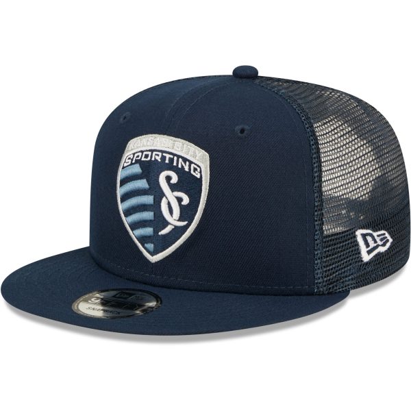 men8217s sporting kansas city new era navy classic 9fifty trucker snapback hat | Inter Miami CF Jerseys, Hats, and MLS Fan Gear