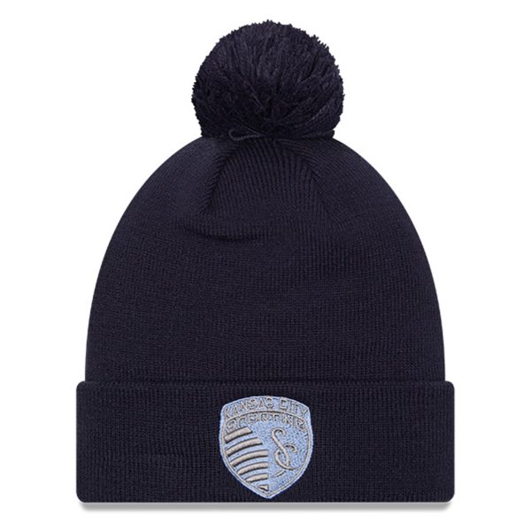 men8217s sporting kansas city new era navy jersey hook cuff knit hat with pom | Inter Miami CF Jerseys, Hats, and MLS Fan Gear