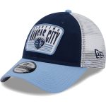 men8217s sporting kansas city new era navylight blue patch 9forty trucker snapback hat | Inter Miami CF Jerseys, Hats, and MLS Fan Gear