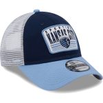 men8217s sporting kansas city new era navylight blue patch 9forty trucker snapback hat | Inter Miami CF Jerseys, Hats, and MLS Fan Gear