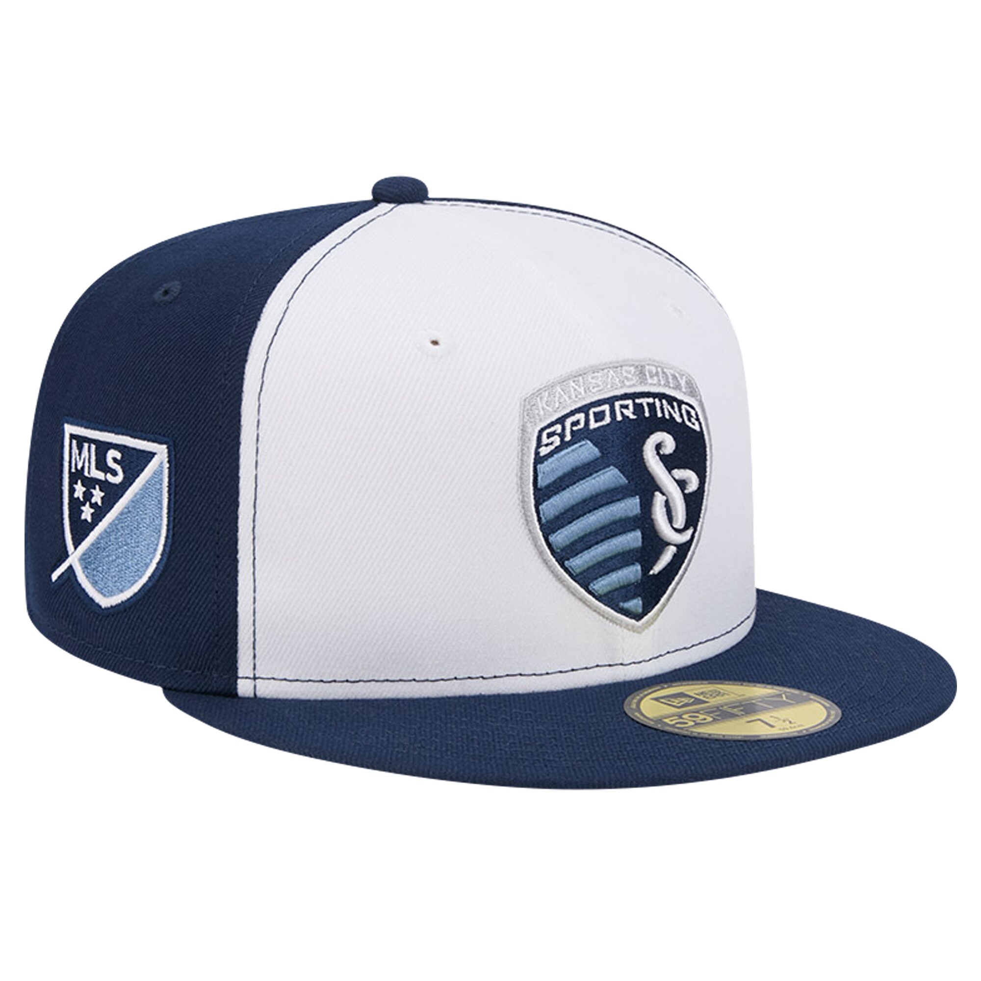 men8217s sporting kansas city new era whitenavy 2024 kick off collection 59fifty fitted hat | Inter Miami CF Jerseys, Hats, and MLS Fan Gear