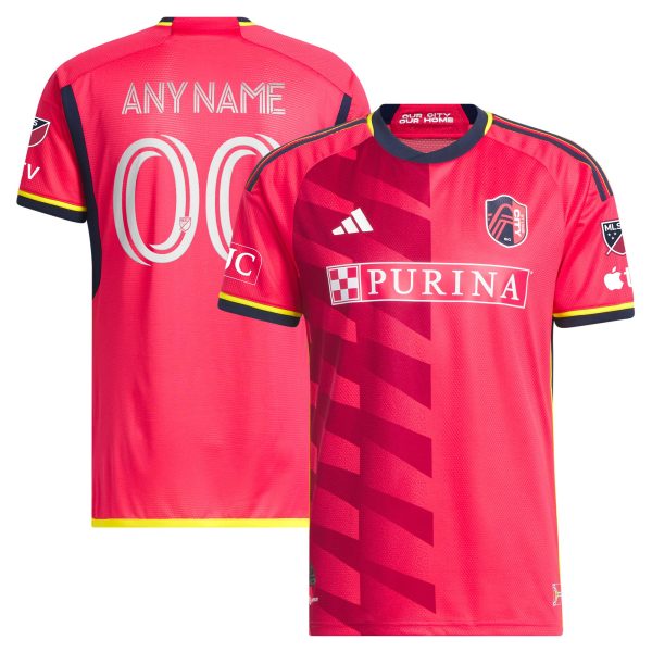 men8217s st. louis city sc adidas red 2023 city kit authentic custom jersey | Inter Miami CF Jerseys, Hats, and MLS Fan Gear