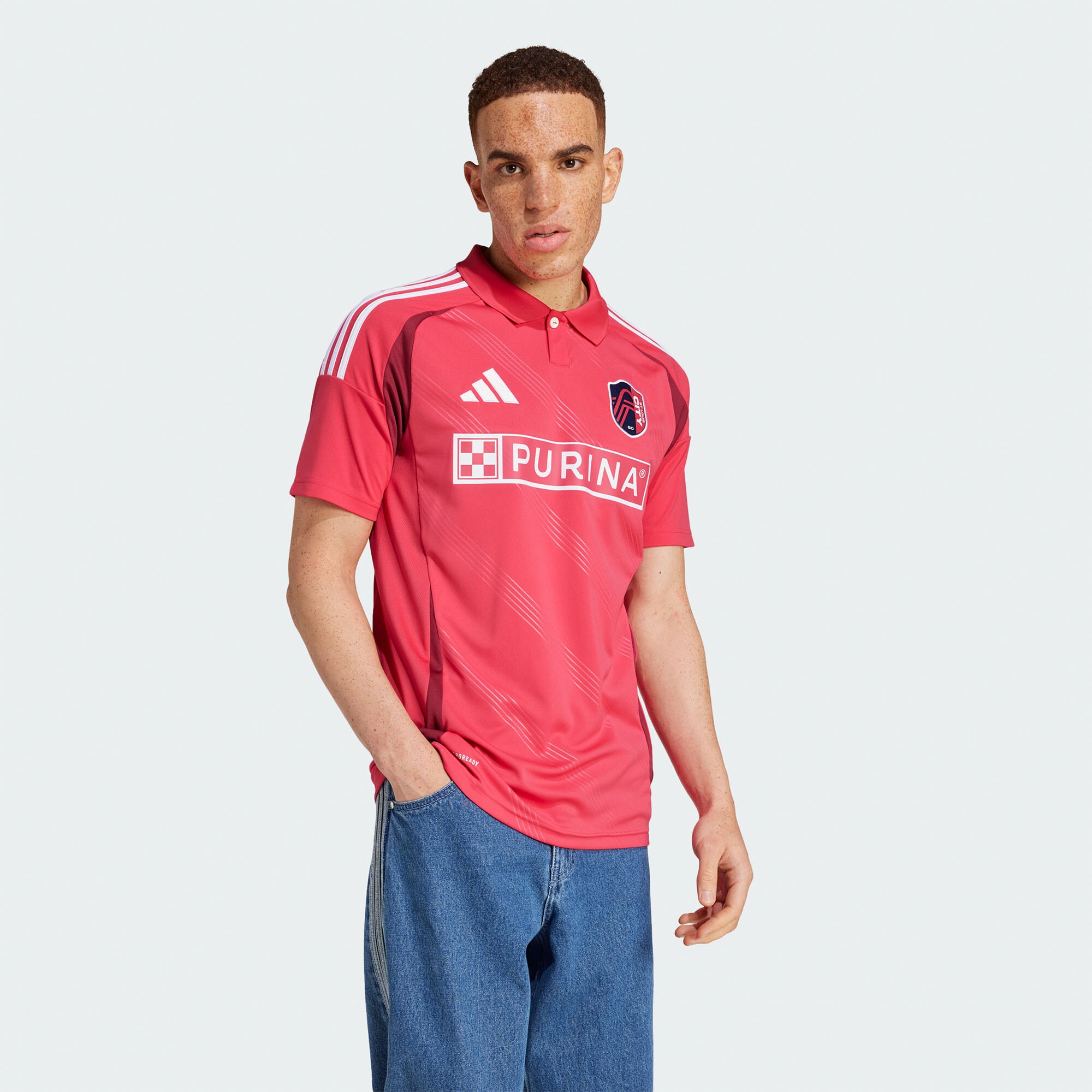 men8217s st. louis city sc adidas red 2025 forever city red replica jersey | Inter Miami CF Jerseys, Hats, and MLS Fan Gear