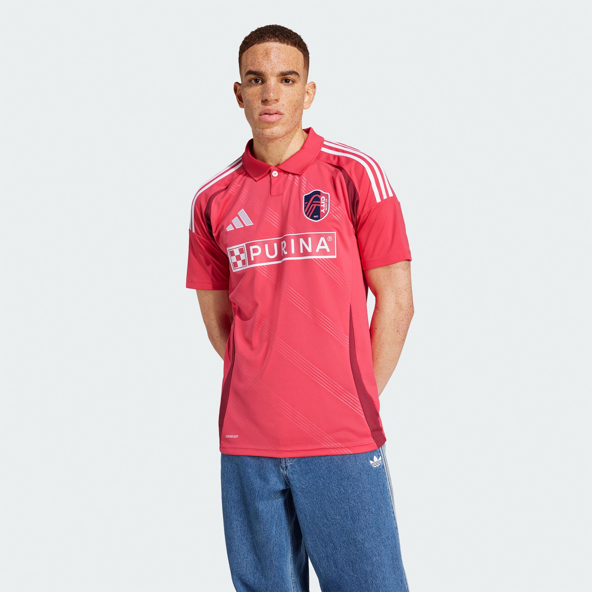 men8217s st. louis city sc adidas red 2025 forever city red replica jersey | Inter Miami CF Jerseys, Hats, and MLS Fan Gear