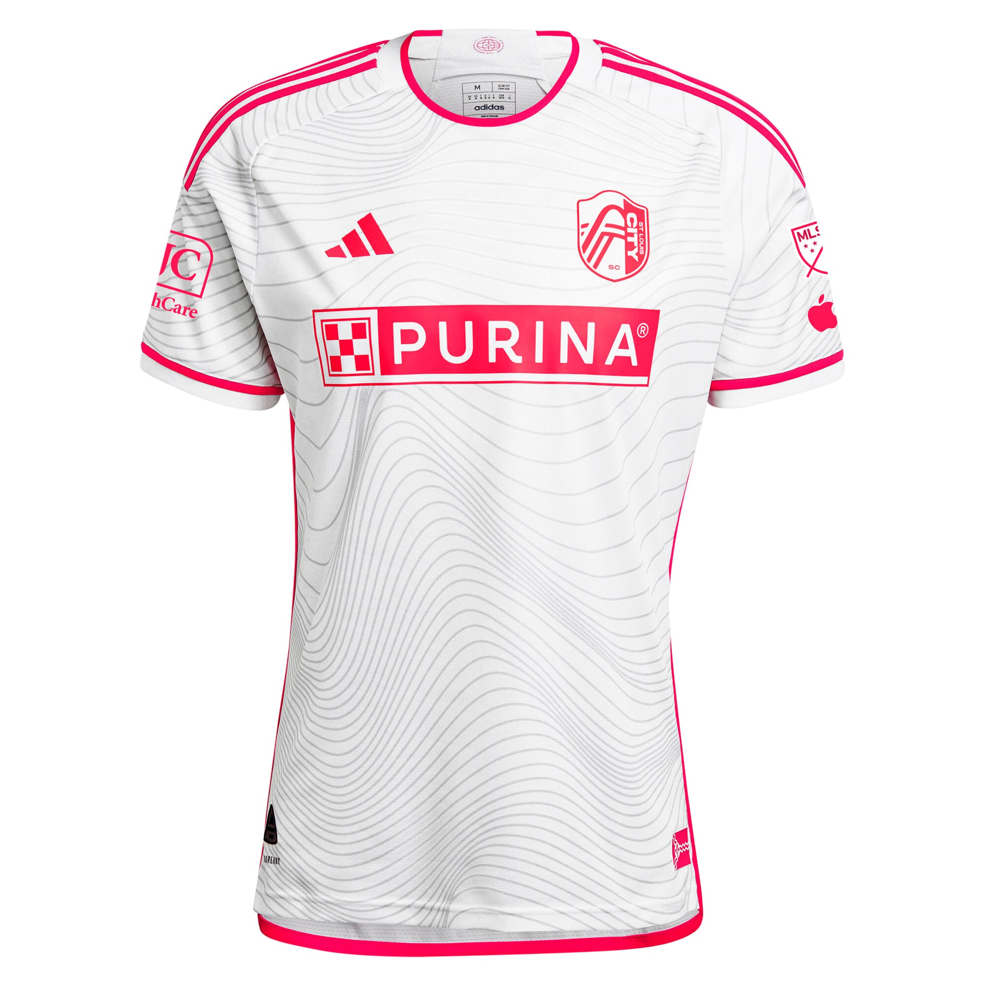 men8217s st. louis city sc adidas white 2024 the confluence kit authentic custom jersey | Inter Miami CF Jerseys, Hats, and MLS Fan Gear