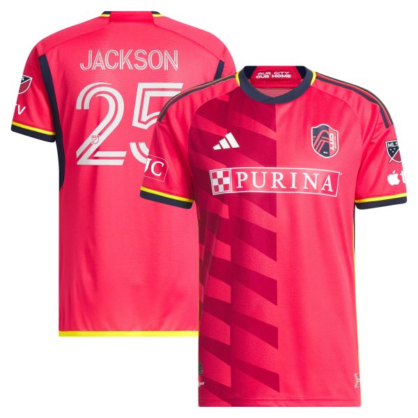 men8217s st. louis city sc aziel jackson adidas red 2024 the spirit kit authentic player jersey | Inter Miami CF Jerseys, Hats, and MLS Fan Gear