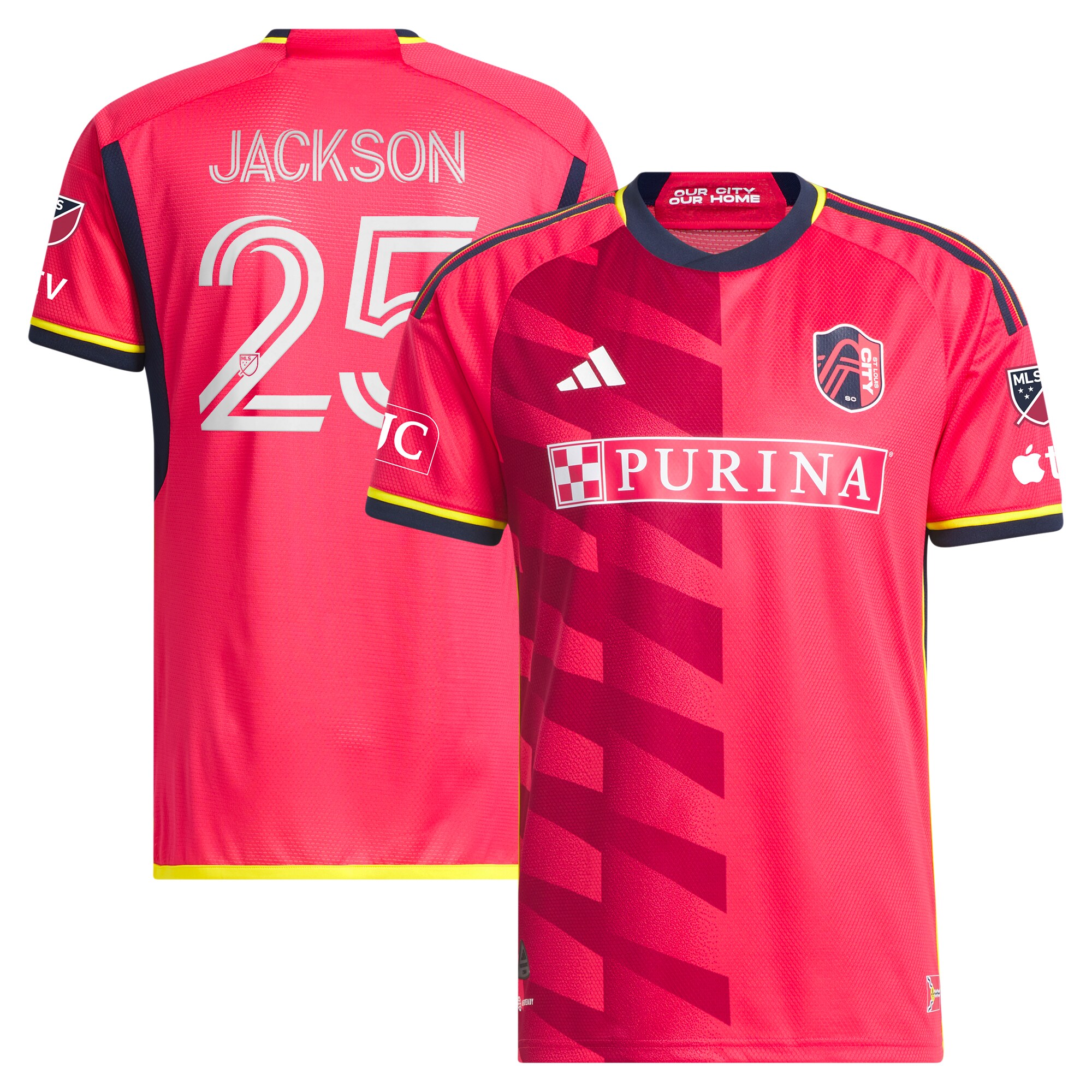 men8217s st. louis city sc aziel jackson adidas red 2024 the spirit kit authentic player jersey | Inter Miami CF Jerseys, Hats, and MLS Fan Gear