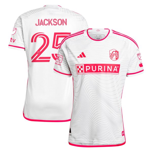 men8217s st. louis city sc aziel jackson adidas white 2024 the confluence kit authentic player jersey | Inter Miami CF Jerseys, Hats, and MLS Fan Gear