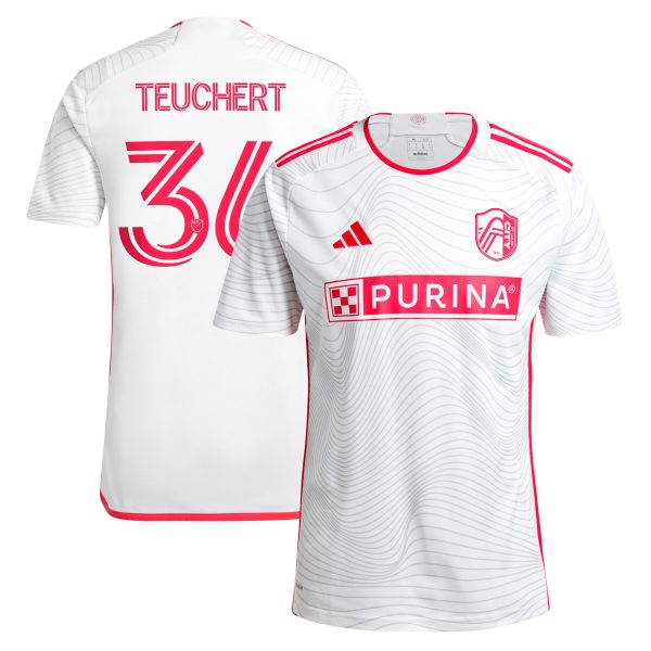 men8217s st. louis city sc cedric teuchert adidas white 2024 the confluence kit replica player jersey | Inter Miami CF Jerseys, Hats, and MLS Fan Gear