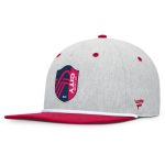 men8217s st. louis city sc fanatics heather gray chip golfer snapback hat | Inter Miami CF Jerseys, Hats, and MLS Fan Gear
