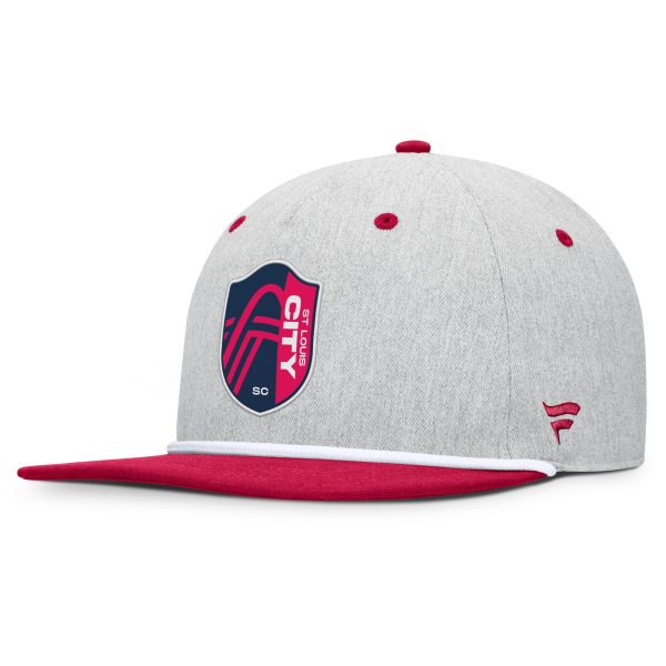 men8217s st. louis city sc fanatics heather gray chip golfer snapback hat | Inter Miami CF Jerseys, Hats, and MLS Fan Gear