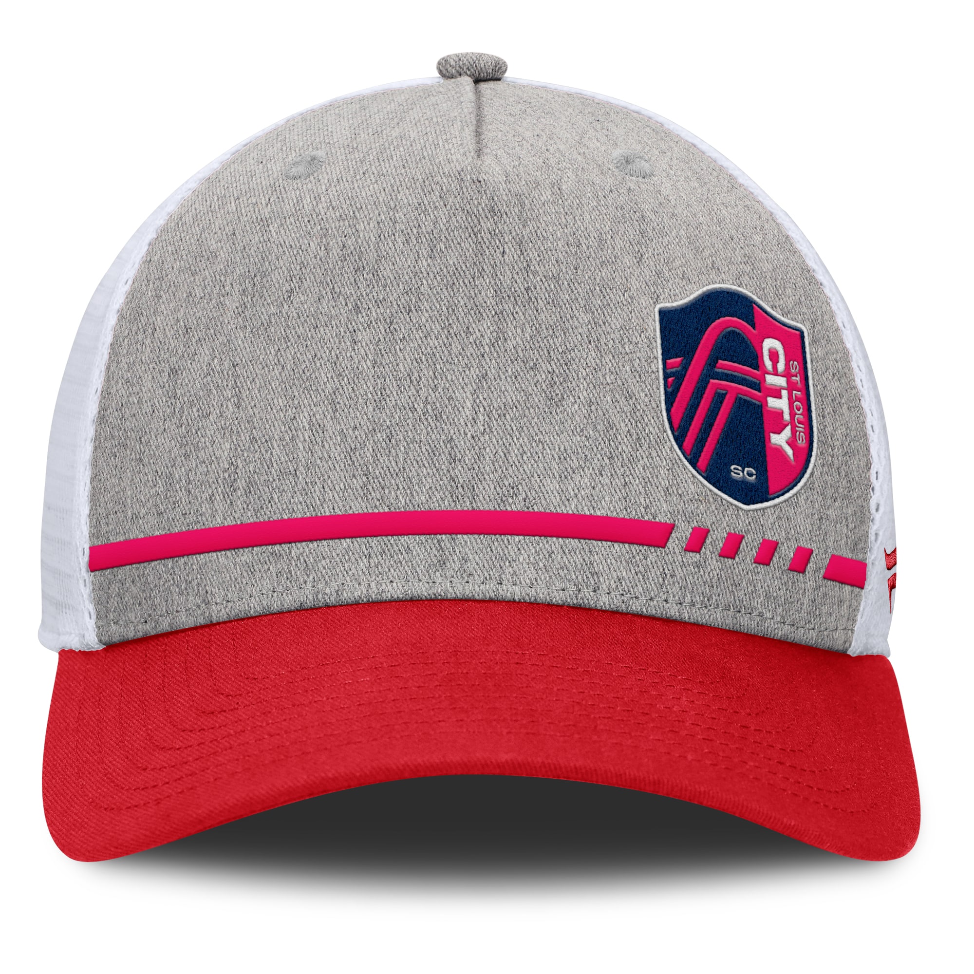 men8217s st. louis city sc fanatics heather gray low block trucker adjustable hat | Inter Miami CF Jerseys, Hats, and MLS Fan Gear