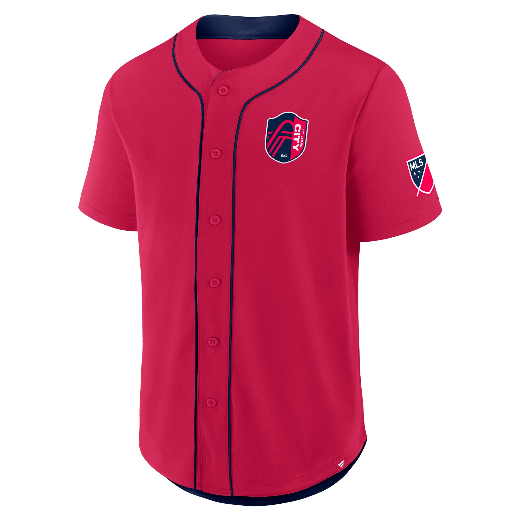 men8217s st. louis city sc fanatics red injury time baseball jersey | Inter Miami CF Jerseys, Hats, and MLS Fan Gear