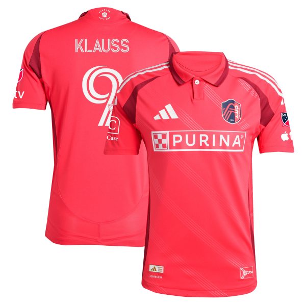 men8217s st. louis city sc joão klauss adidas red 2025 forever city red authentic player jersey | Inter Miami CF Jerseys, Hats, and MLS Fan Gear