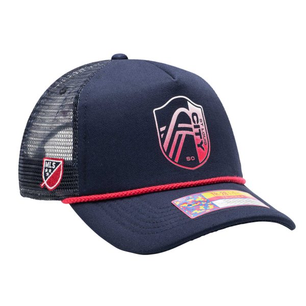 men8217s st. louis city sc navy atmosphere trucker adjustable hat | Inter Miami CF Jerseys, Hats, and MLS Fan Gear
