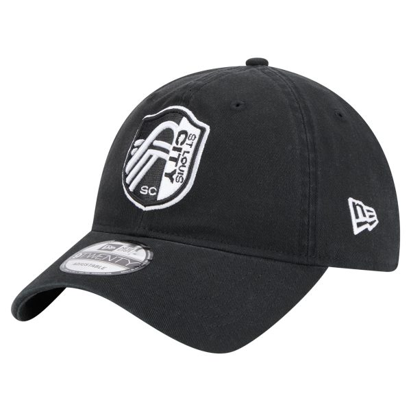 men8217s st. louis city sc new era black 2025 kickoff 9twenty adjustable hat | Inter Miami CF Jerseys, Hats, and MLS Fan Gear