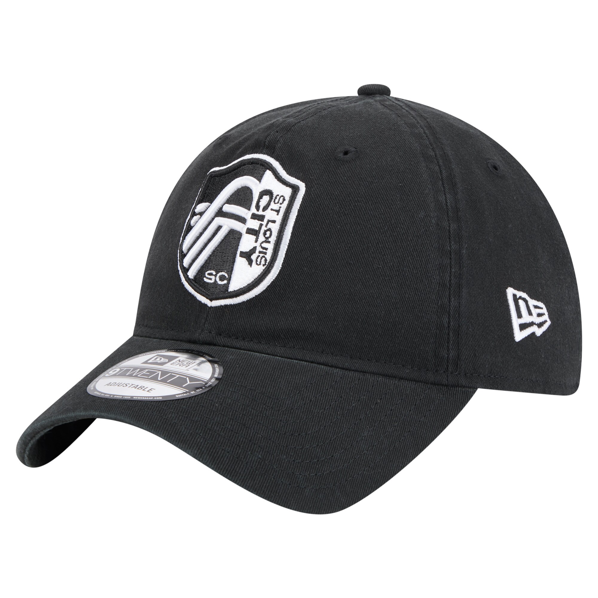 men8217s st. louis city sc new era black 2025 kickoff 9twenty adjustable hat | Inter Miami CF Jerseys, Hats, and MLS Fan Gear