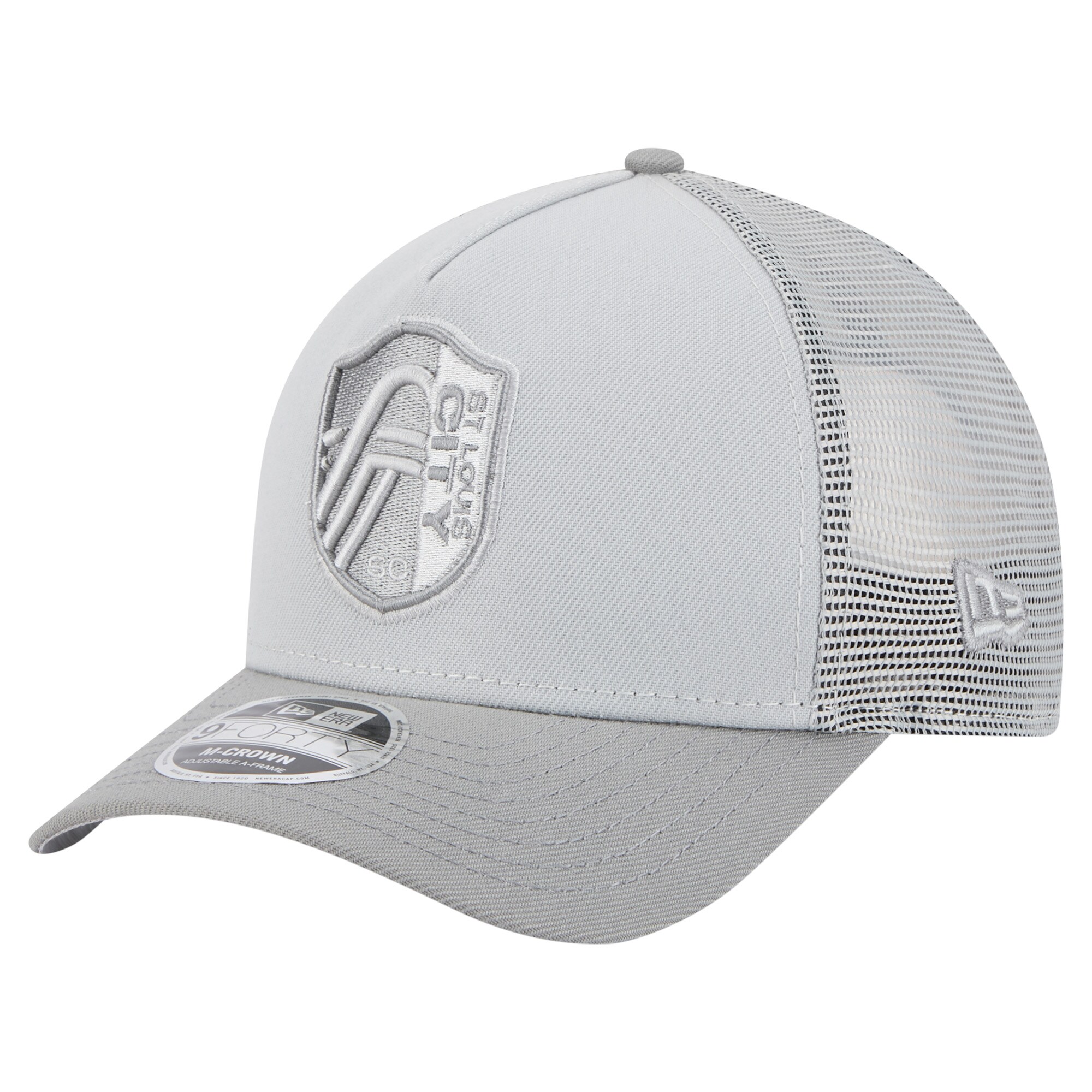 men8217s st. louis city sc new era gray color pack 9forty a-frame adjustable trucker hat | Inter Miami CF Jerseys, Hats, and MLS Fan Gear