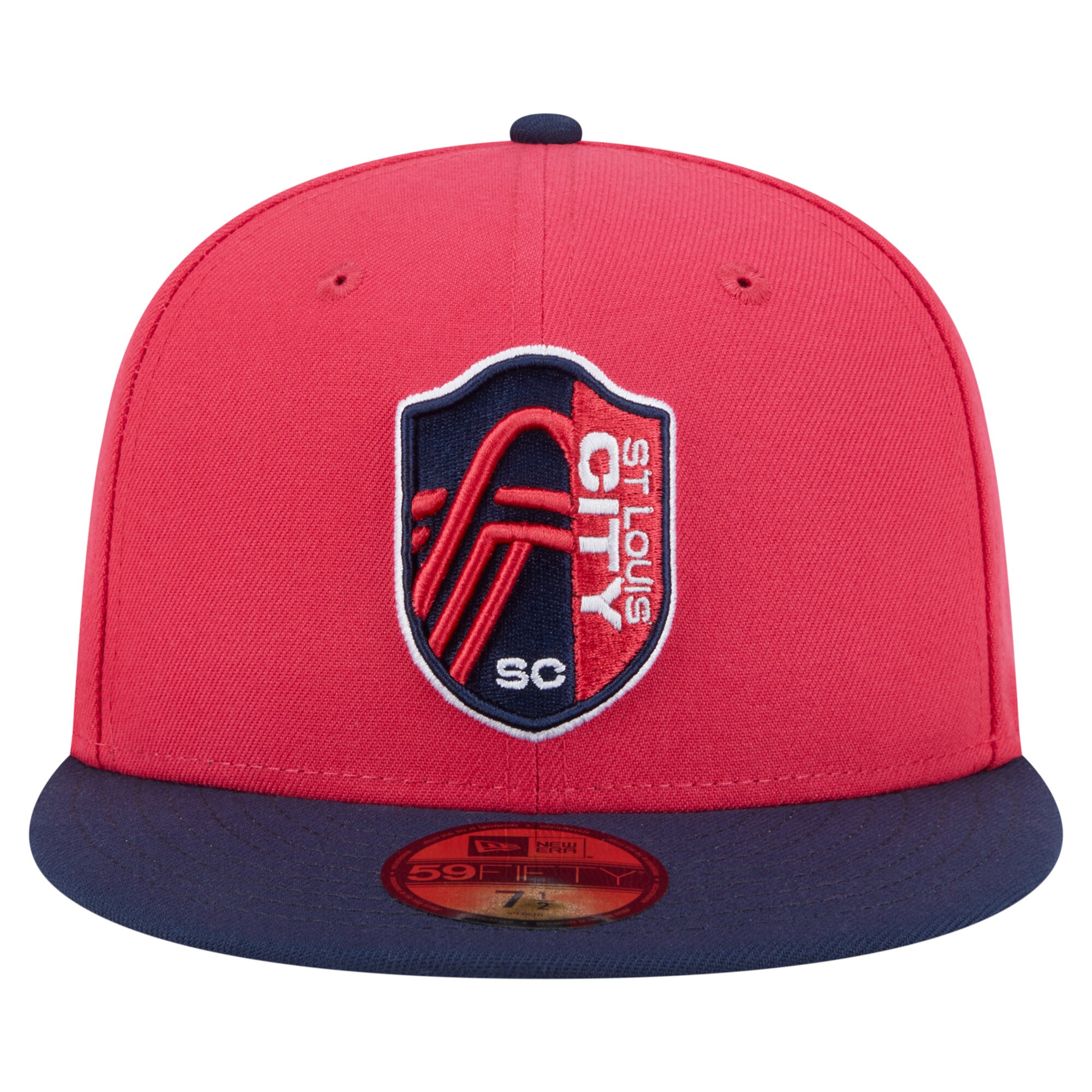 men8217s st. louis city sc new era red 2025 kickoff 59fifty fitted hat | Inter Miami CF Jerseys, Hats, and MLS Fan Gear