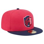 men8217s st. louis city sc new era red 2025 kickoff 59fifty fitted hat | Inter Miami CF Jerseys, Hats, and MLS Fan Gear
