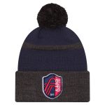 men8217s st. louis city sc new era red 2025 kickoff cuffed knit hat with pom | Inter Miami CF Jerseys, Hats, and MLS Fan Gear