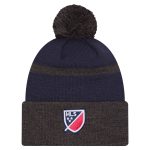men8217s st. louis city sc new era red 2025 kickoff cuffed knit hat with pom | Inter Miami CF Jerseys, Hats, and MLS Fan Gear