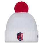 men8217s st. louis city sc new era white 2025 jersey hook cuffed knit hat with pom | Inter Miami CF Jerseys, Hats, and MLS Fan Gear