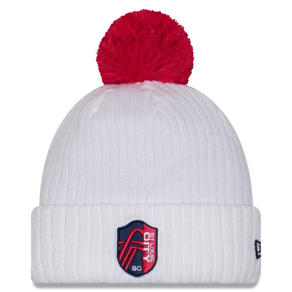 men8217s st. louis city sc new era white 2025 jersey hook cuffed knit hat with pom | Inter Miami CF Jerseys, Hats, and MLS Fan Gear