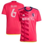 men8217s st. louis city sc njabulo blom adidas red 2023 city kit replica jersey | Inter Miami CF Jerseys, Hats, and MLS Fan Gear