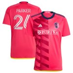 men8217s st. louis city sc tim parker adidas red 2023 city kit replica jersey | Inter Miami CF Jerseys, Hats, and MLS Fan Gear