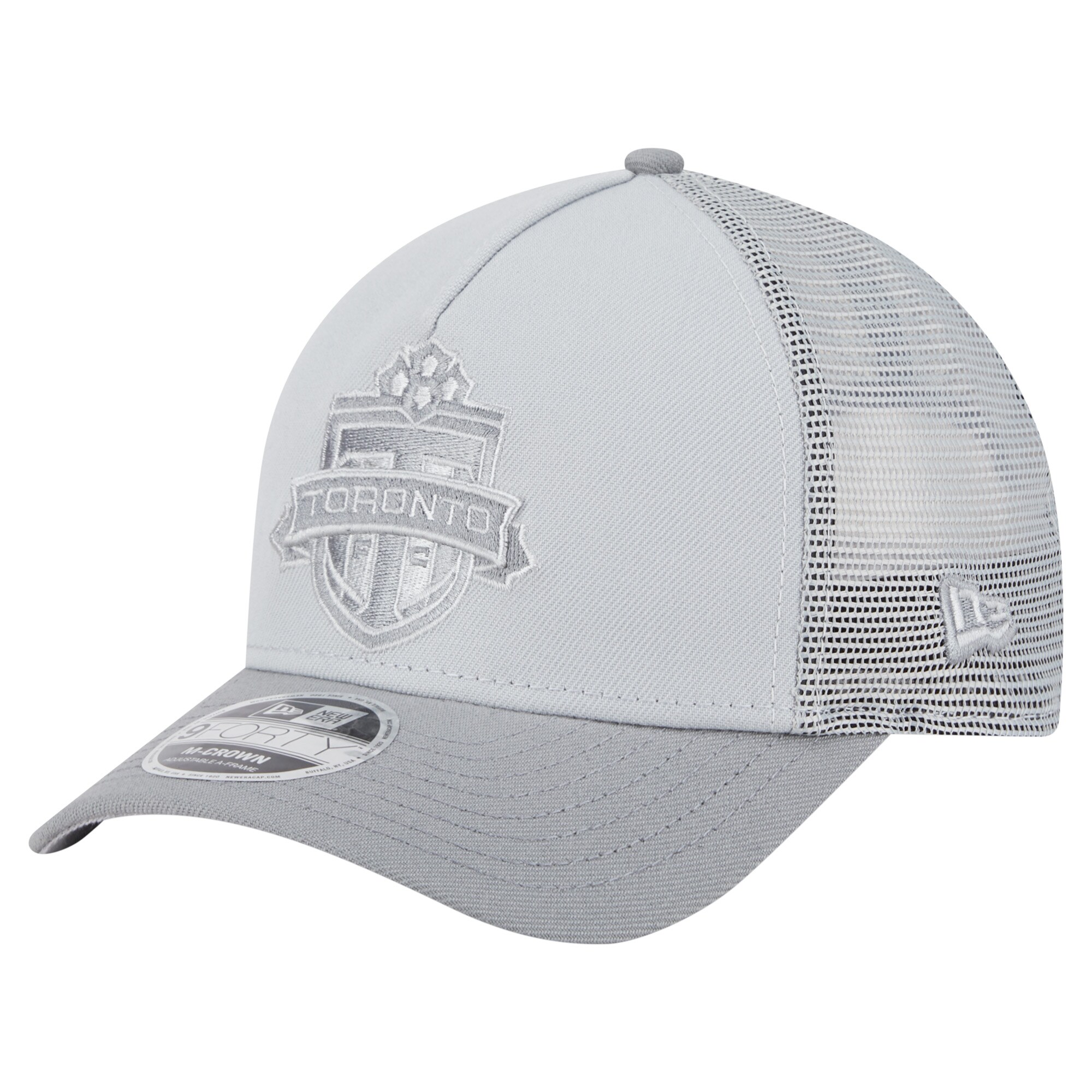 men8217s toronto fc new era gray color pack 9forty a-frame adjustable trucker hat | Inter Miami CF Jerseys, Hats, and MLS Fan Gear