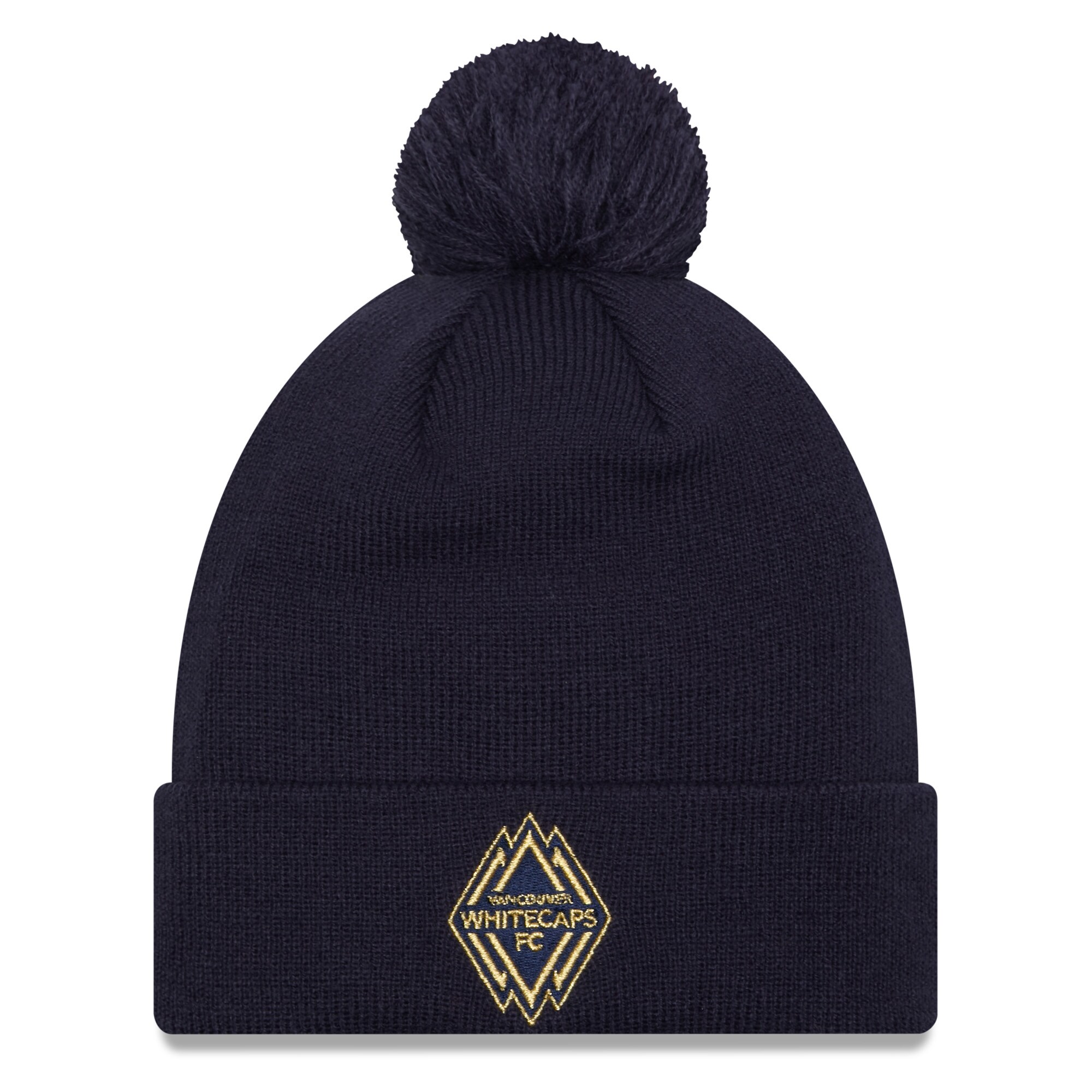 men8217s vancouver whitecaps fc new era blue jersey hook cuff knit hat with pom | Inter Miami CF Jerseys, Hats, and MLS Fan Gear