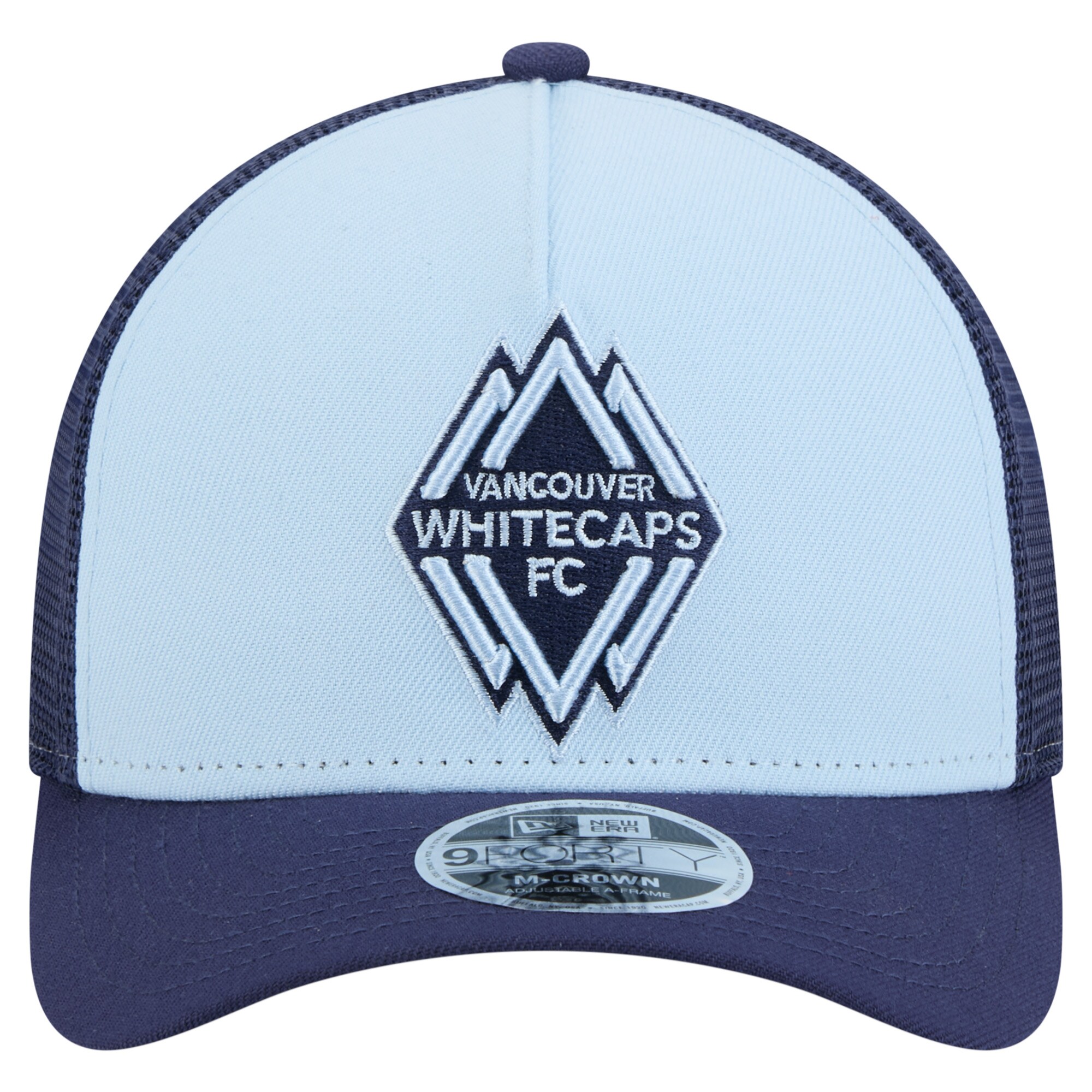 men8217s vancouver whitecaps fc new era light blue color pack 9forty a-frame adjustable trucker hat | Inter Miami CF Jerseys, Hats, and MLS Fan Gear