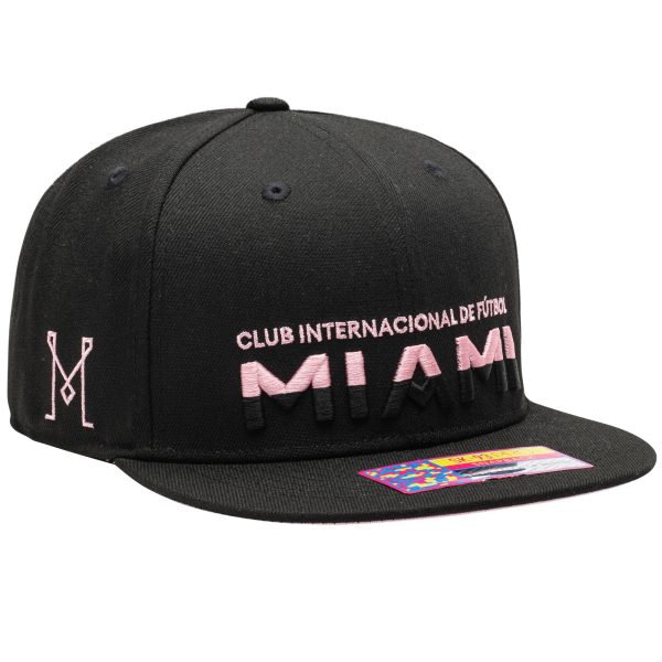 unisex inter miami cf black loyalty snapback hat | Inter Miami CF Jerseys, Hats, and MLS Fan Gear