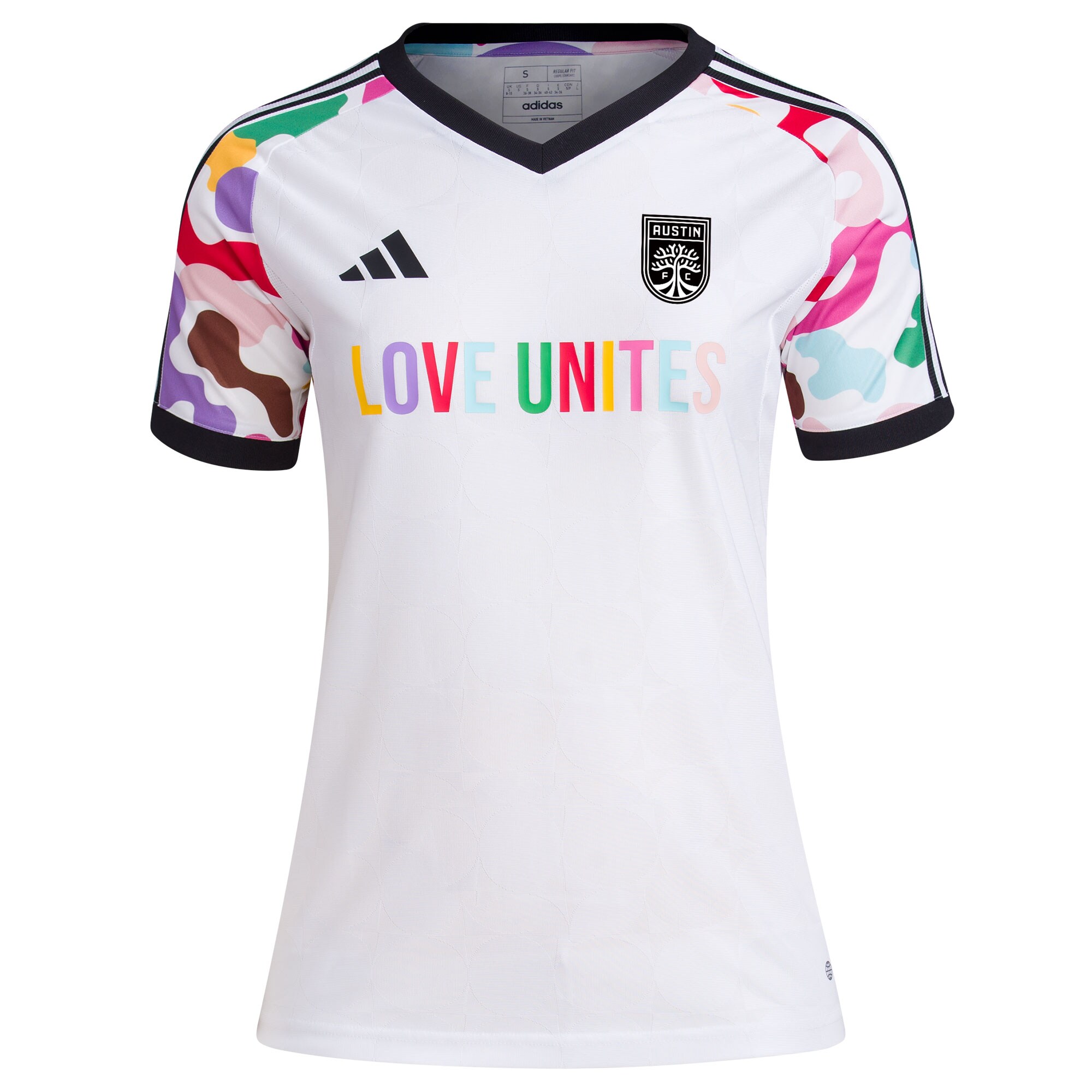 women8217s austin fc adidas white 2023 pride pre-match top | Inter Miami CF Jerseys, Hats, and MLS Fan Gear