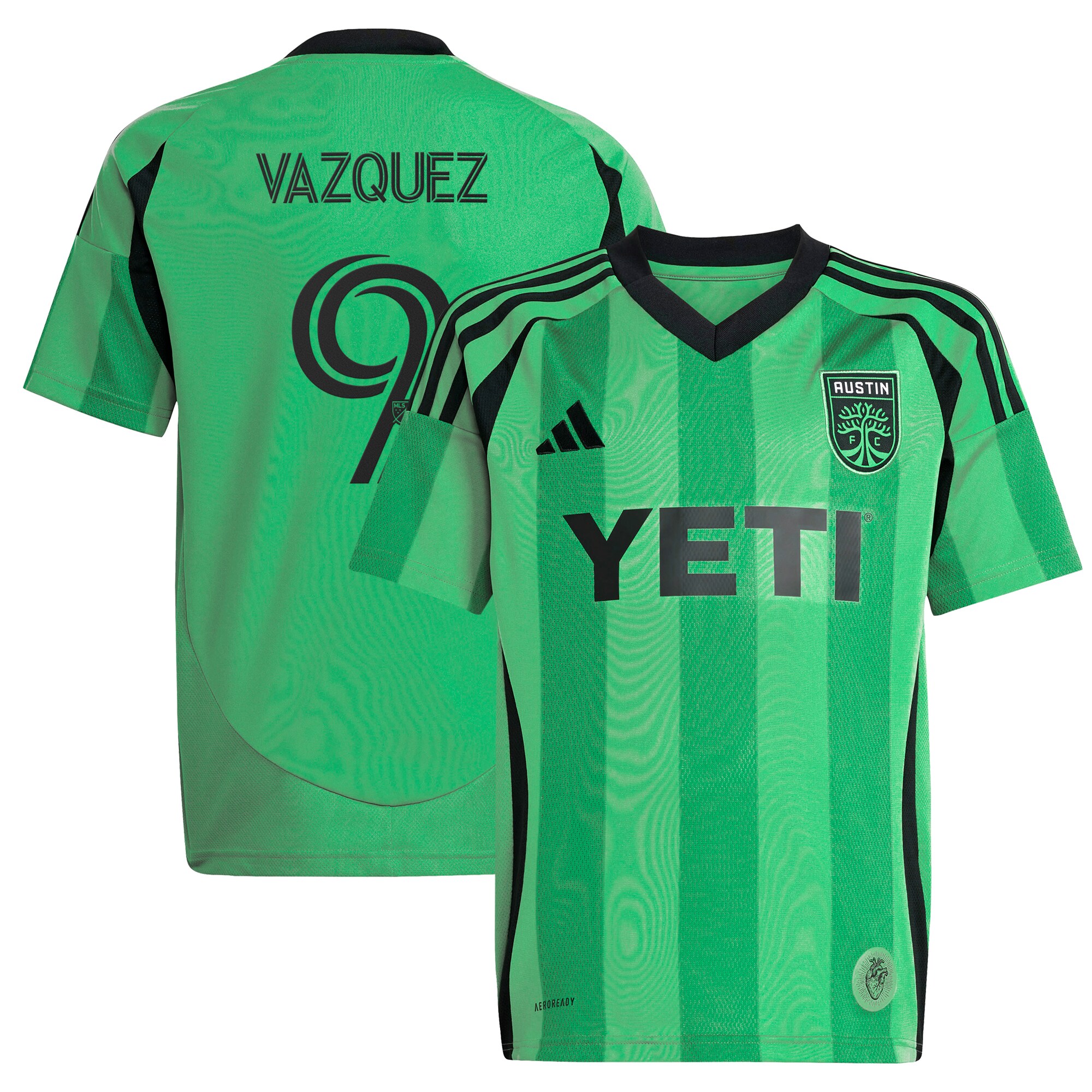 women8217s austin fc brandon vazquez adidas green 2025 the heartbeat kit replica player jersey | Inter Miami CF Jerseys, Hats, and MLS Fan Gear