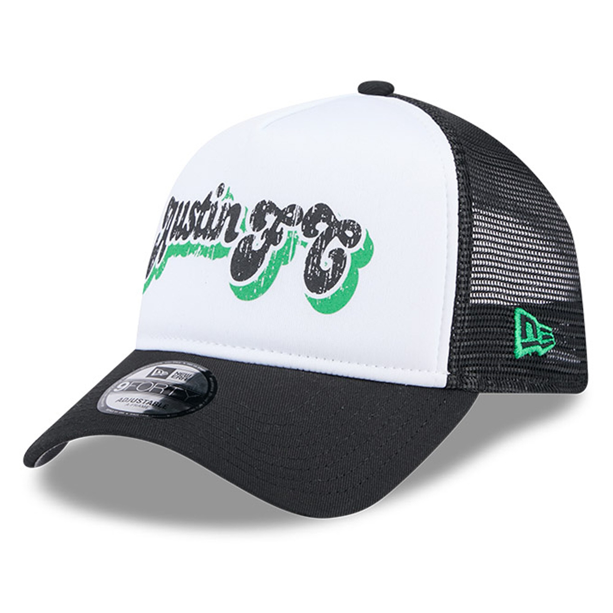 women8217s austin fc new era whiteblack throwback a-frame trucker 9forty snapback hat | Inter Miami CF Jerseys, Hats, and MLS Fan Gear