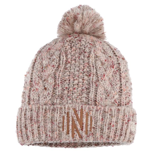 women8217s nashville sc new era tan cuffed knit hat with pom | Inter Miami CF Jerseys, Hats, and MLS Fan Gear