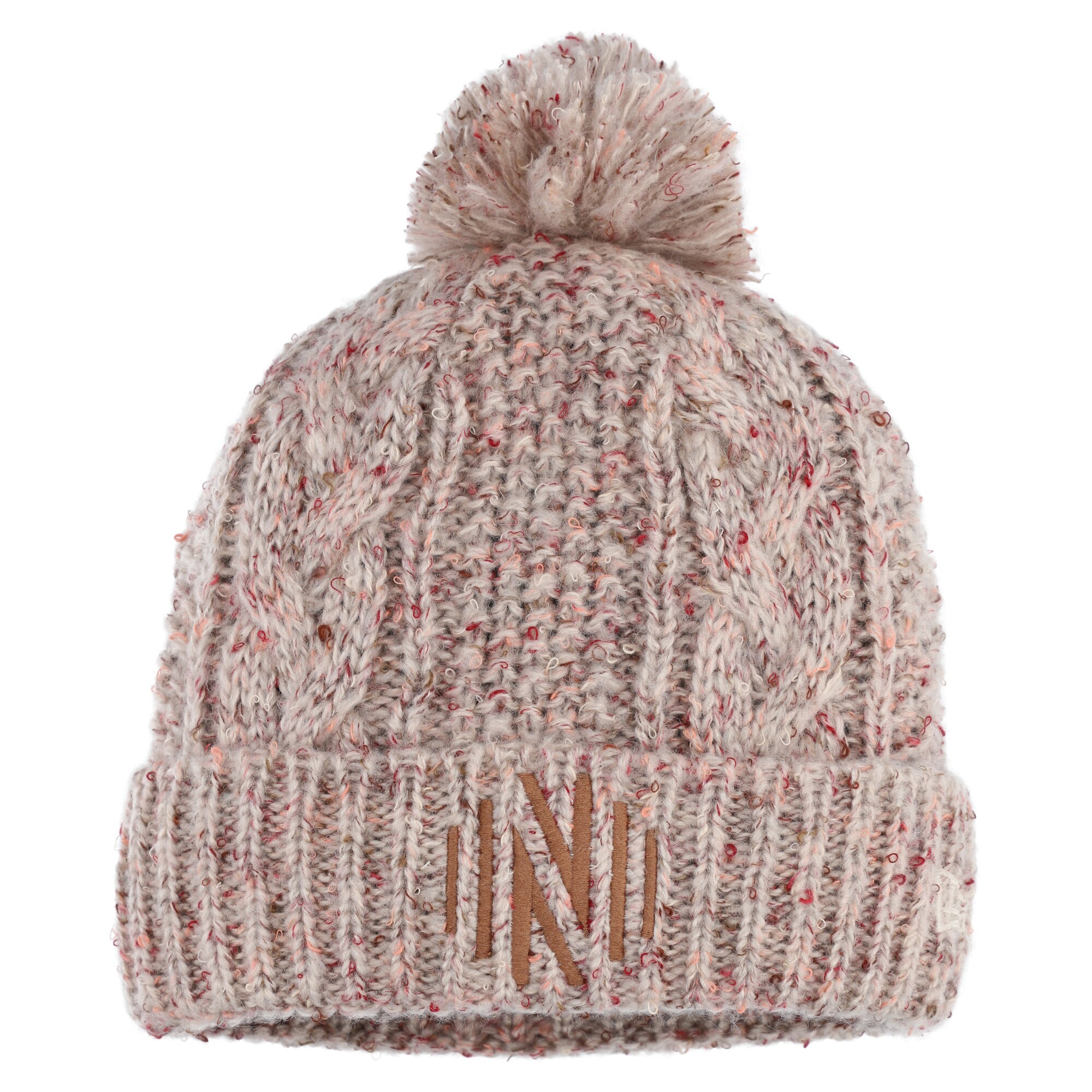 women8217s nashville sc new era tan cuffed knit hat with pom | Inter Miami CF Jerseys, Hats, and MLS Fan Gear