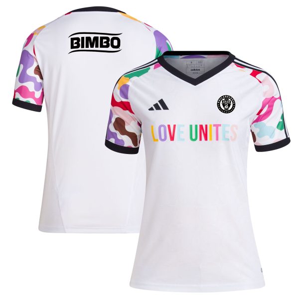 women8217s philadelphia union adidas white 2023 pride pre-match top | Inter Miami CF Jerseys, Hats, and MLS Fan Gear