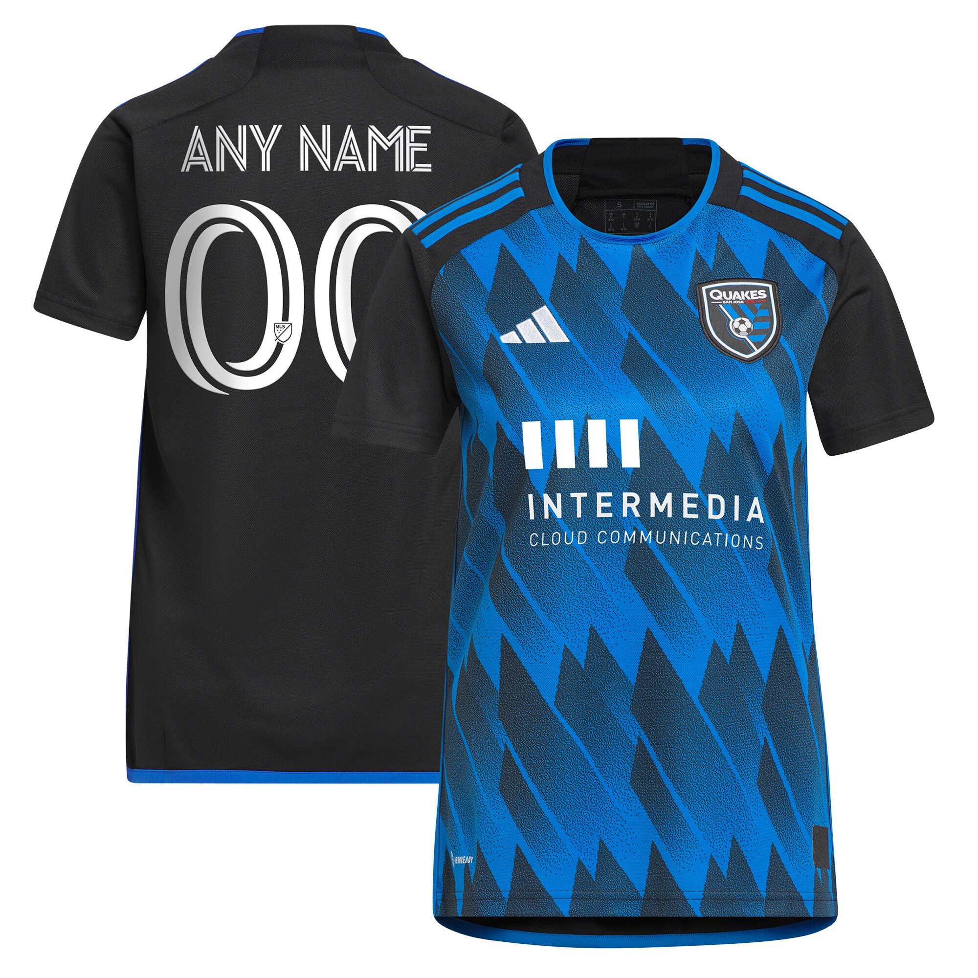 women8217s san jose earthquakes adidas blue 2023 active fault jersey replica custom jersey | Inter Miami CF Jerseys, Hats, and MLS Fan Gear