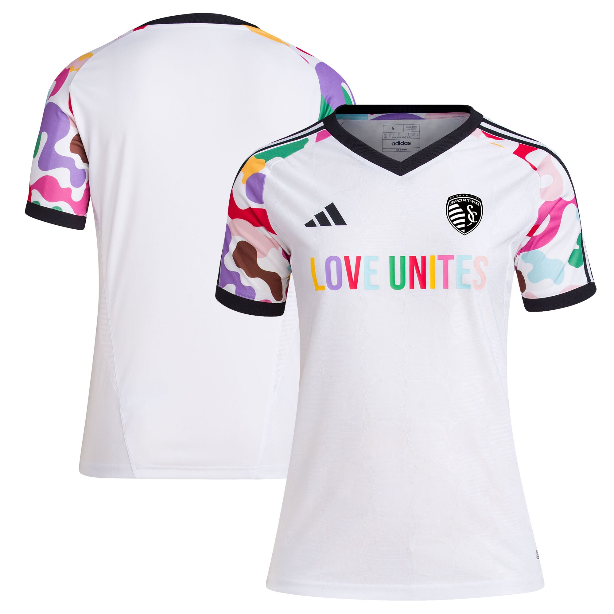 women8217s sporting kansas city adidas white 2023 pride pre-match top | Inter Miami CF Jerseys, Hats, and MLS Fan Gear
