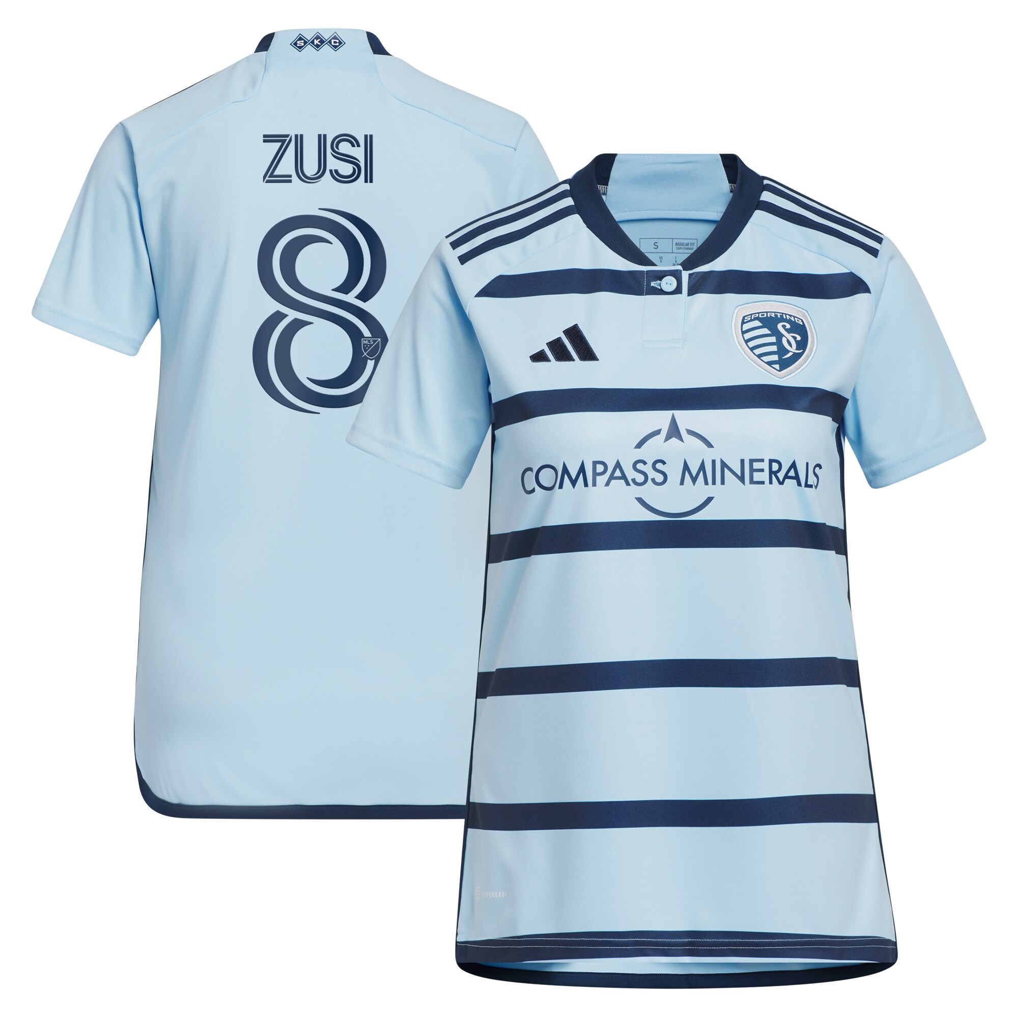 women8217s sporting kansas city graham zusi adidas light blue 2023 hoops 4.0 replica player jersey | Inter Miami CF Jerseys, Hats, and MLS Fan Gear