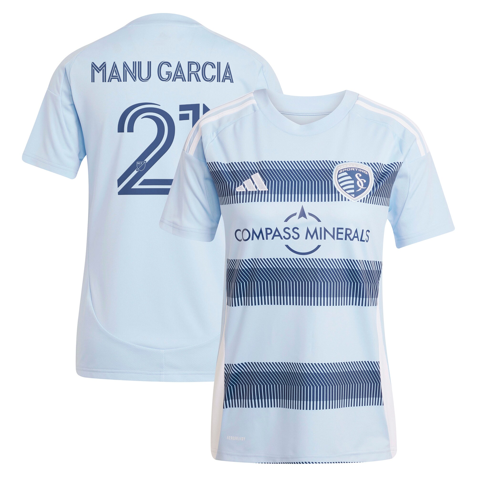 women8217s sporting kansas city manu garcia adidas light blue 2025 one kc replica player jersey | Inter Miami CF Jerseys, Hats, and MLS Fan Gear