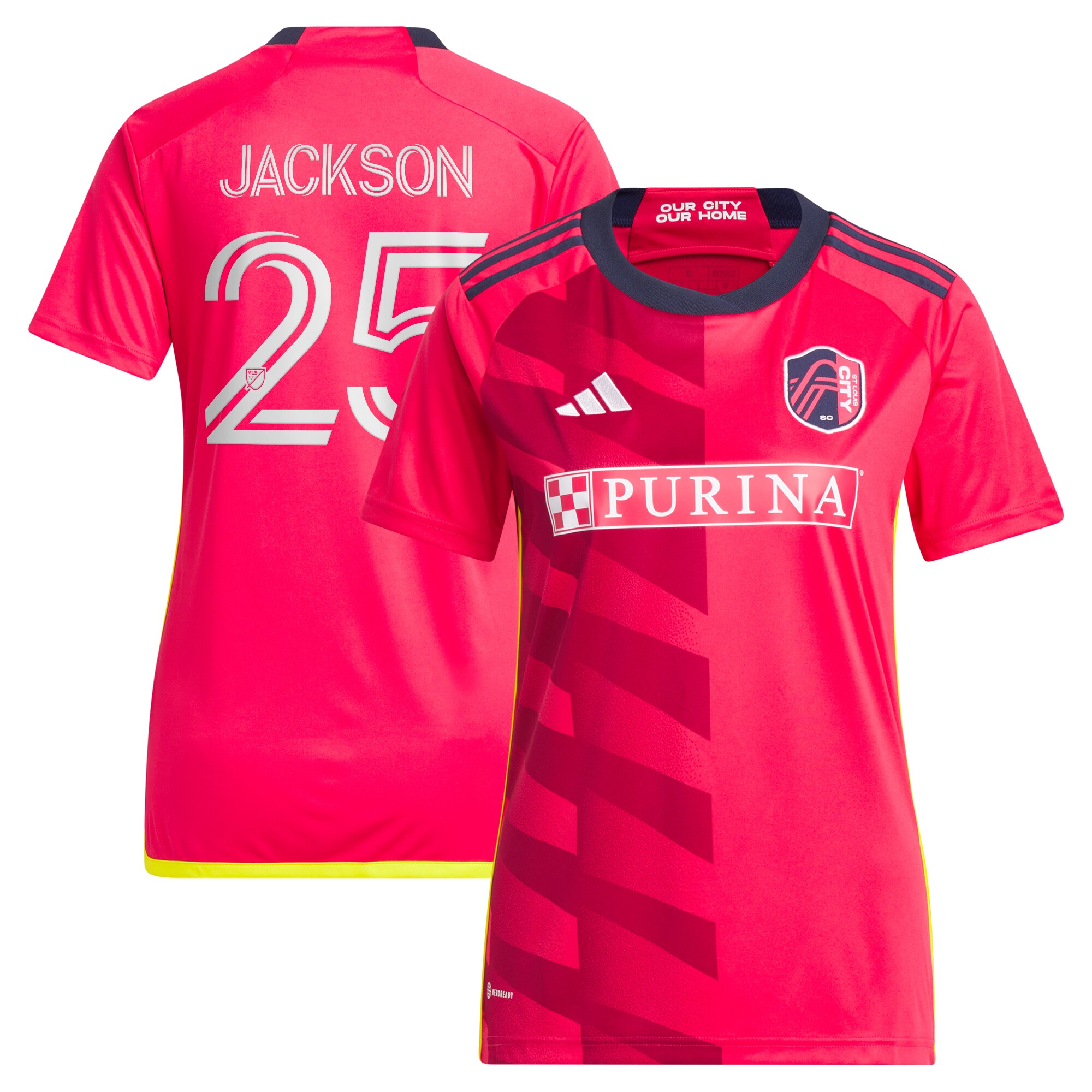 women8217s st. louis city sc aziel jackson adidas red 2024 the spirit kit replica player jersey | Inter Miami CF Jerseys, Hats, and MLS Fan Gear
